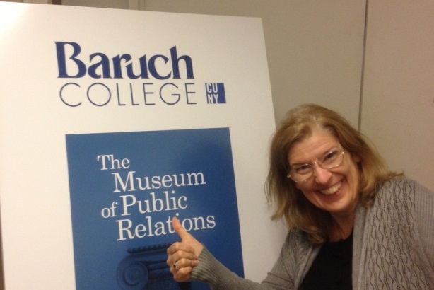 PRWeek executive editor Bernadette Casey was overcome with excitement upon our arrival at the PR Museum. 