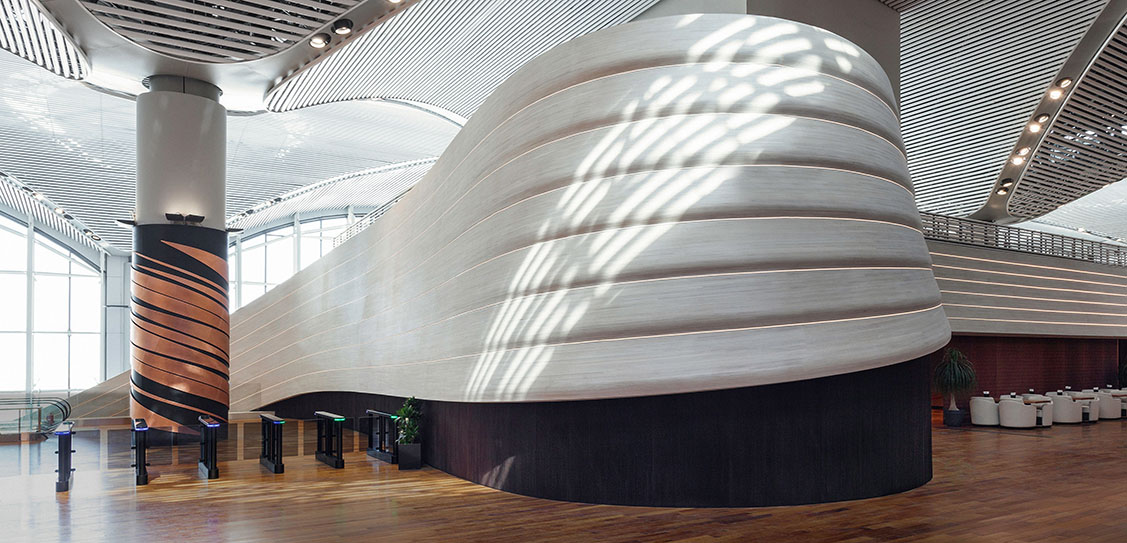 Softroom creates world's-longest parametric wall inside Istanbul Airport