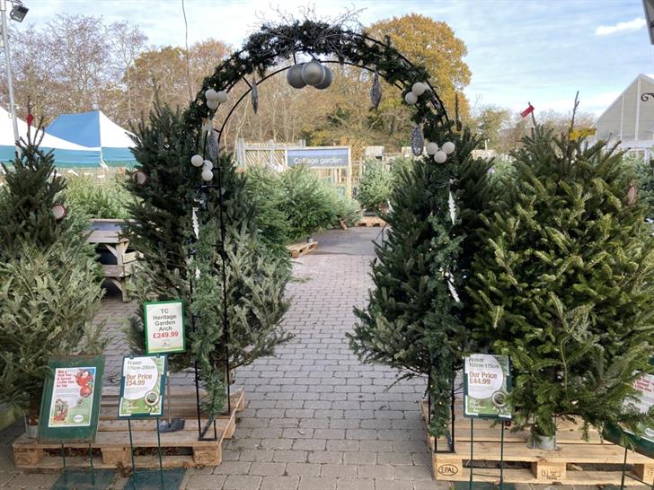 Christmas display at the British Garden Centres Tring centre