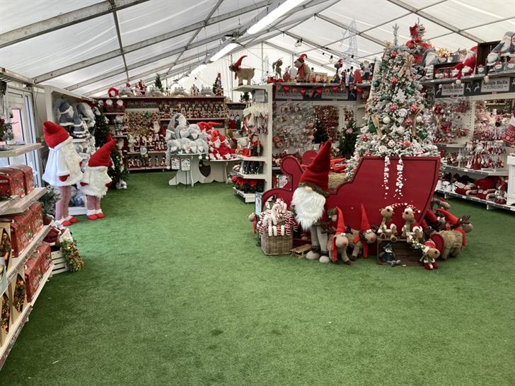 Christmas display at the British Garden Centres Tring centre