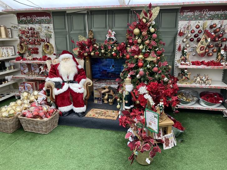 Christmas display at the British Garden Centres Tring centre
