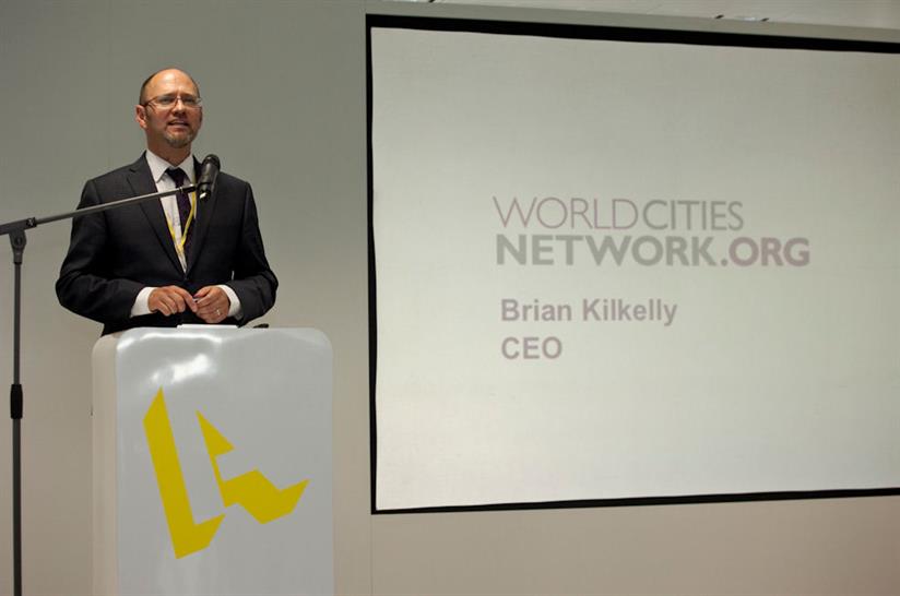 Brian Kilkelly at the launch of World Cities Network