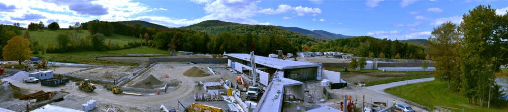 Panorama of Visitor Center construction, facing west, September 2013, photo: © Richard Pare