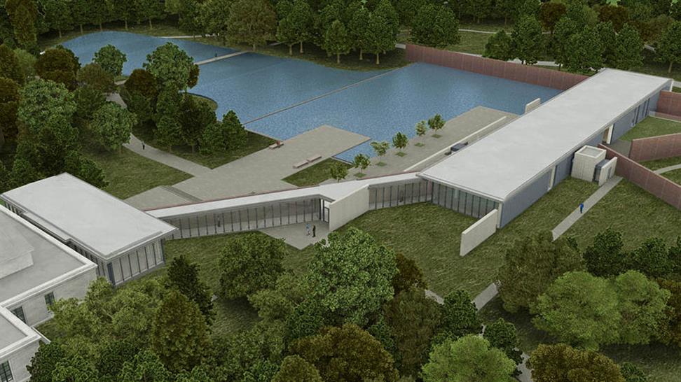 Visitor Center and reflecting pool, Tadao Ando Architect & Associates