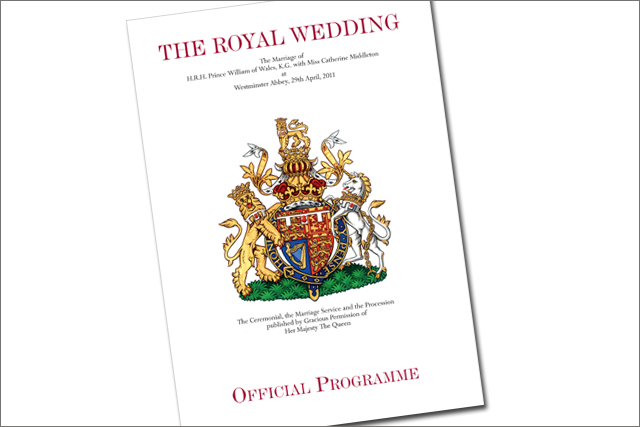 Royal Wedding programme goes live