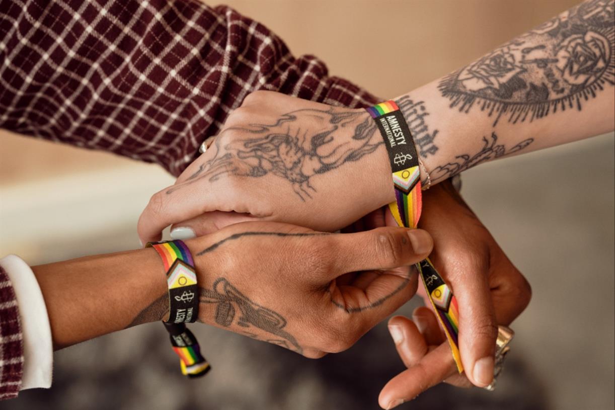 Amnesty Pride campaign promotes bracelets as 'badge of allyship'
