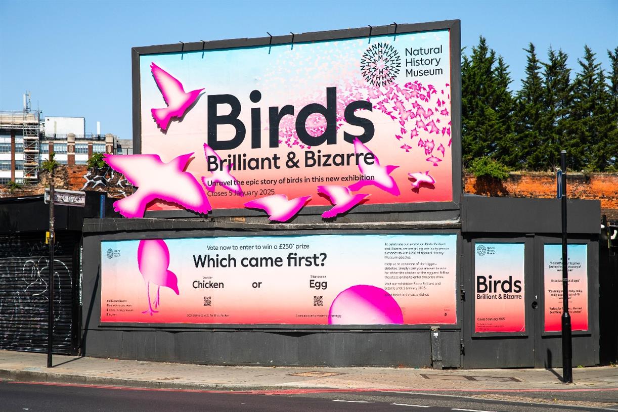 Natural History Museum asks 'Which came first?' in OOH campaign