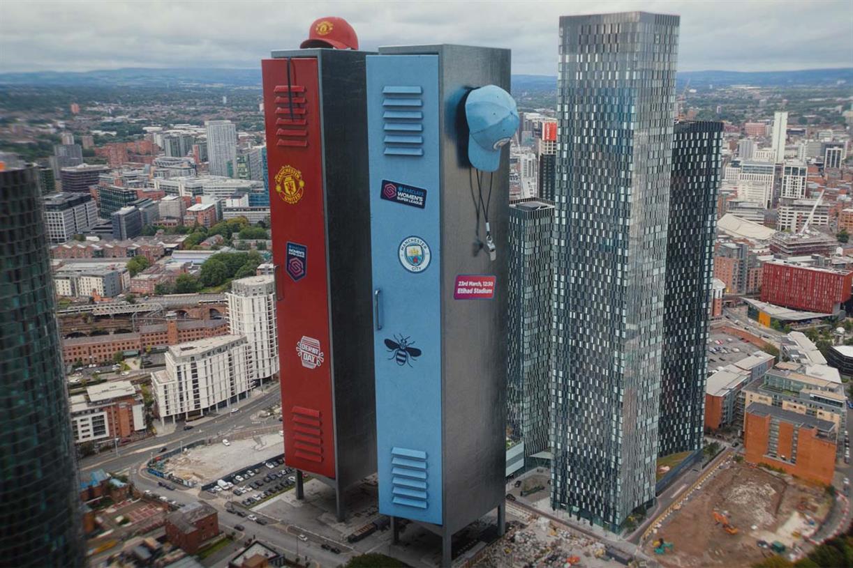 British landmarks turned into lockers to promote Women’s Football Weekend