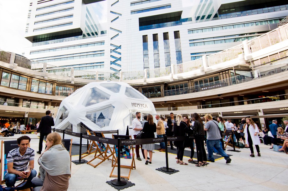 Hemyca opens pop-up installation at Broadgate Circle