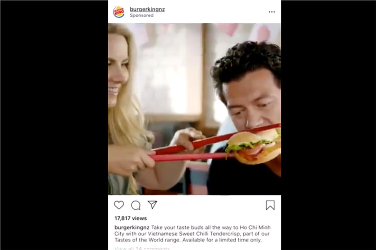 Burger King Nz S Chopsticks Ad Divides The Internet