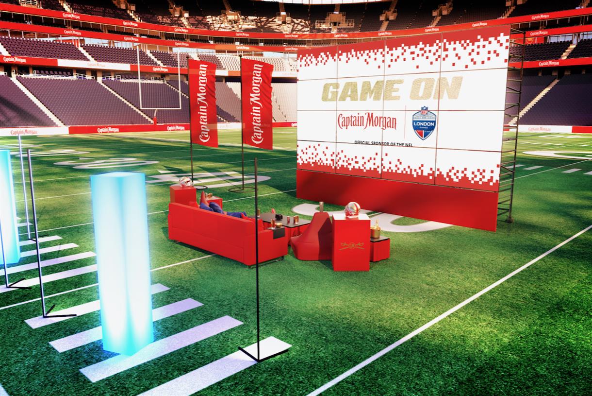 Captain Morgan invites gamers to play NFL video game on giant screen at  Spurs