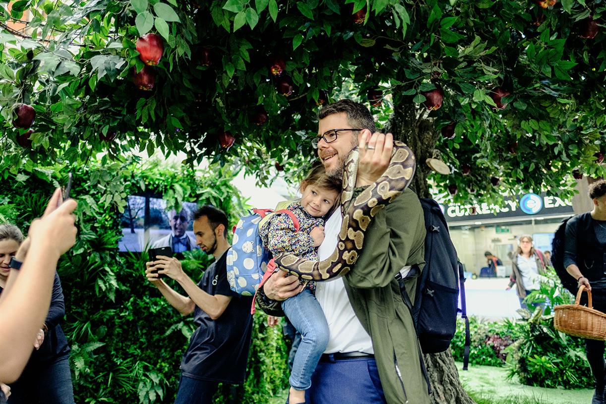 Amazon Prime transforms London station into Eden for Good Omens