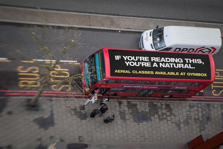 Gymbox’s OOH bus-top ad never booked to appear on London Transport