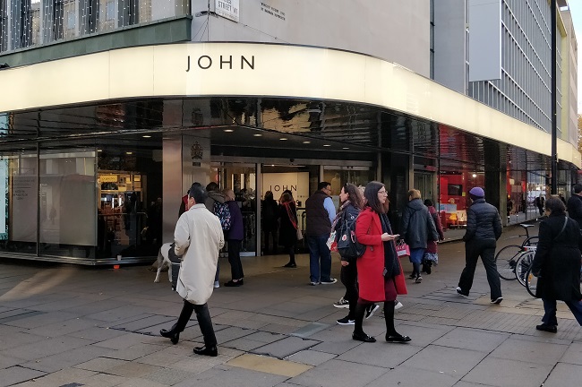 John Lewis changes Oxford Street storefront to just 'John'
