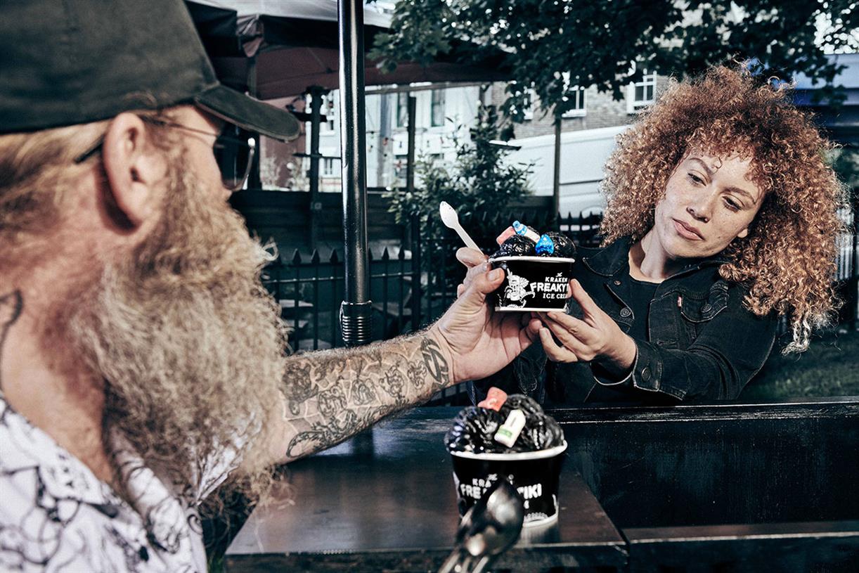 Rum brand Kraken serves up 'polluted' ice cream