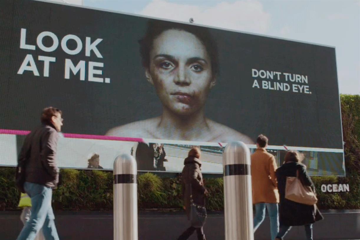 Women S Aid Outdoor Campaign Features On Tv Ad Campaign Us