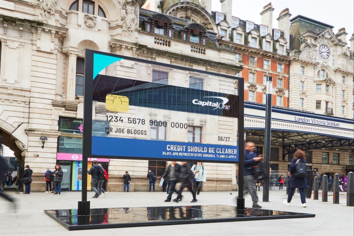 Capital One highlights transparency with see-through billboard