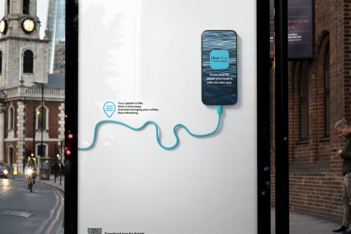 Uber Boat by Thames Clippers ad highlights scenic alternative to the Tube