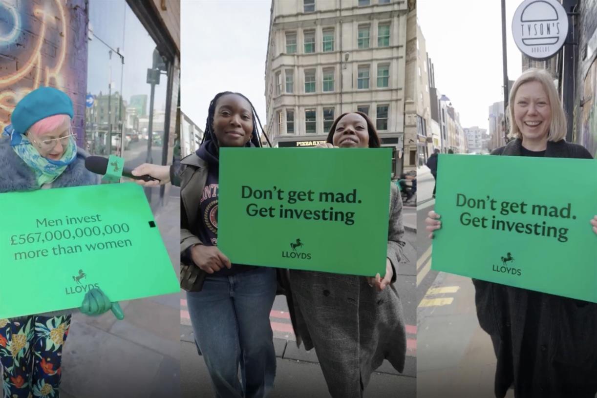 Lloyds Bank social spot shows stunned reactions to gender investment gap