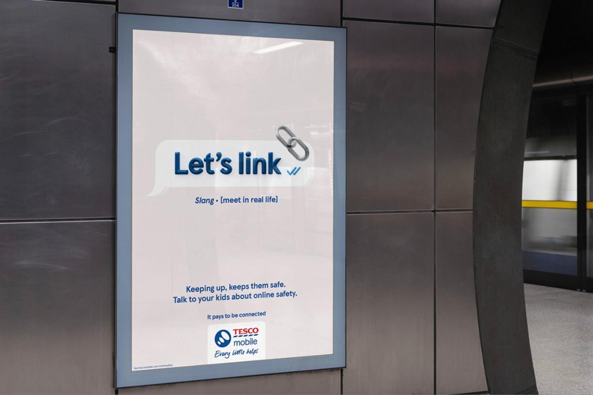 Tesco Mobile outdoor campaign gives definition to kids' digital language