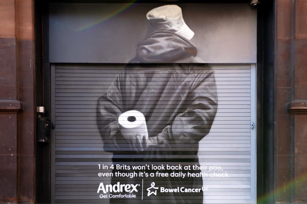 Andrex and Bowel Cancer UK unveil Oasis-inspired mural