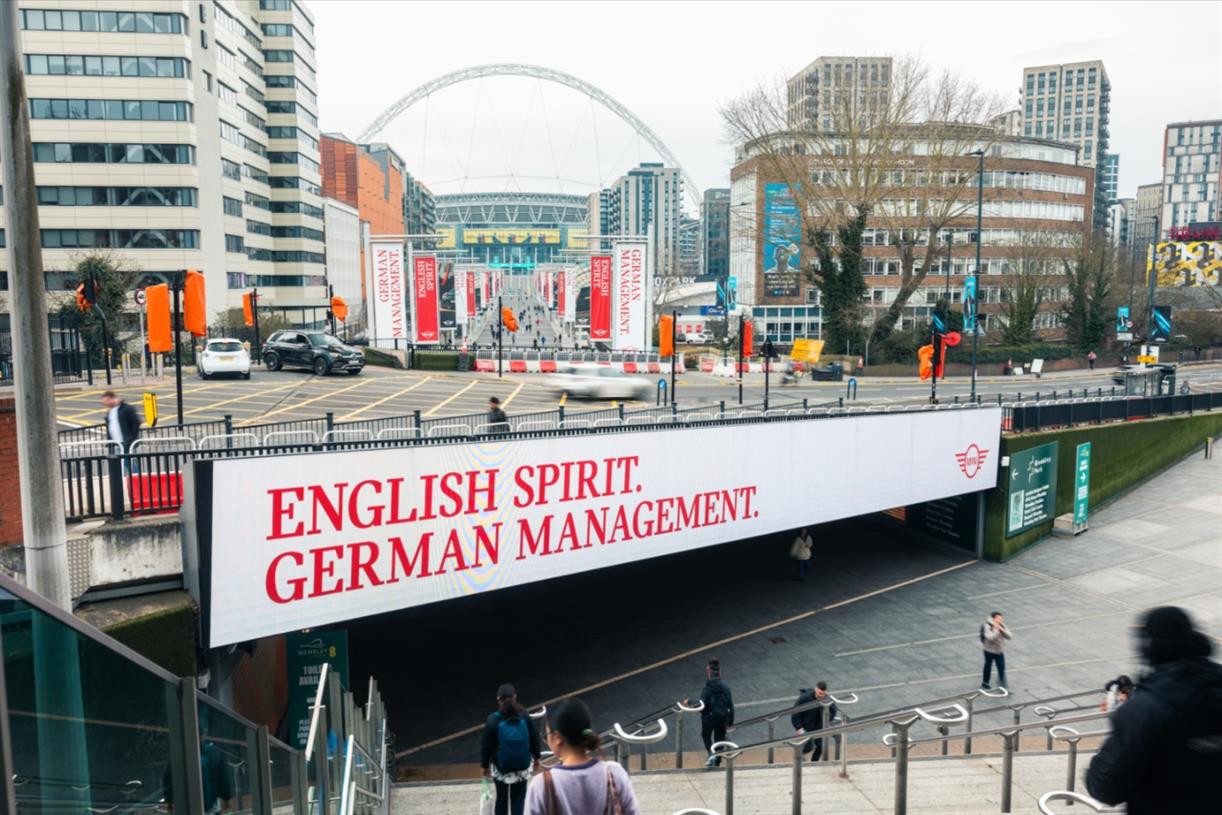 Mini ads highlight German ownership for England’s first match with German manager