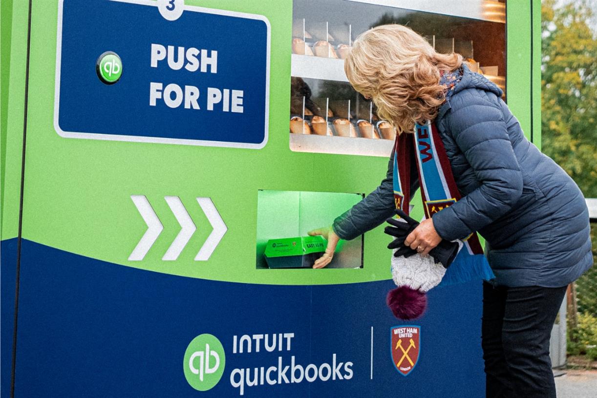 West Ham sponsor Intuit QuickBooks connects with fans through pie and mash