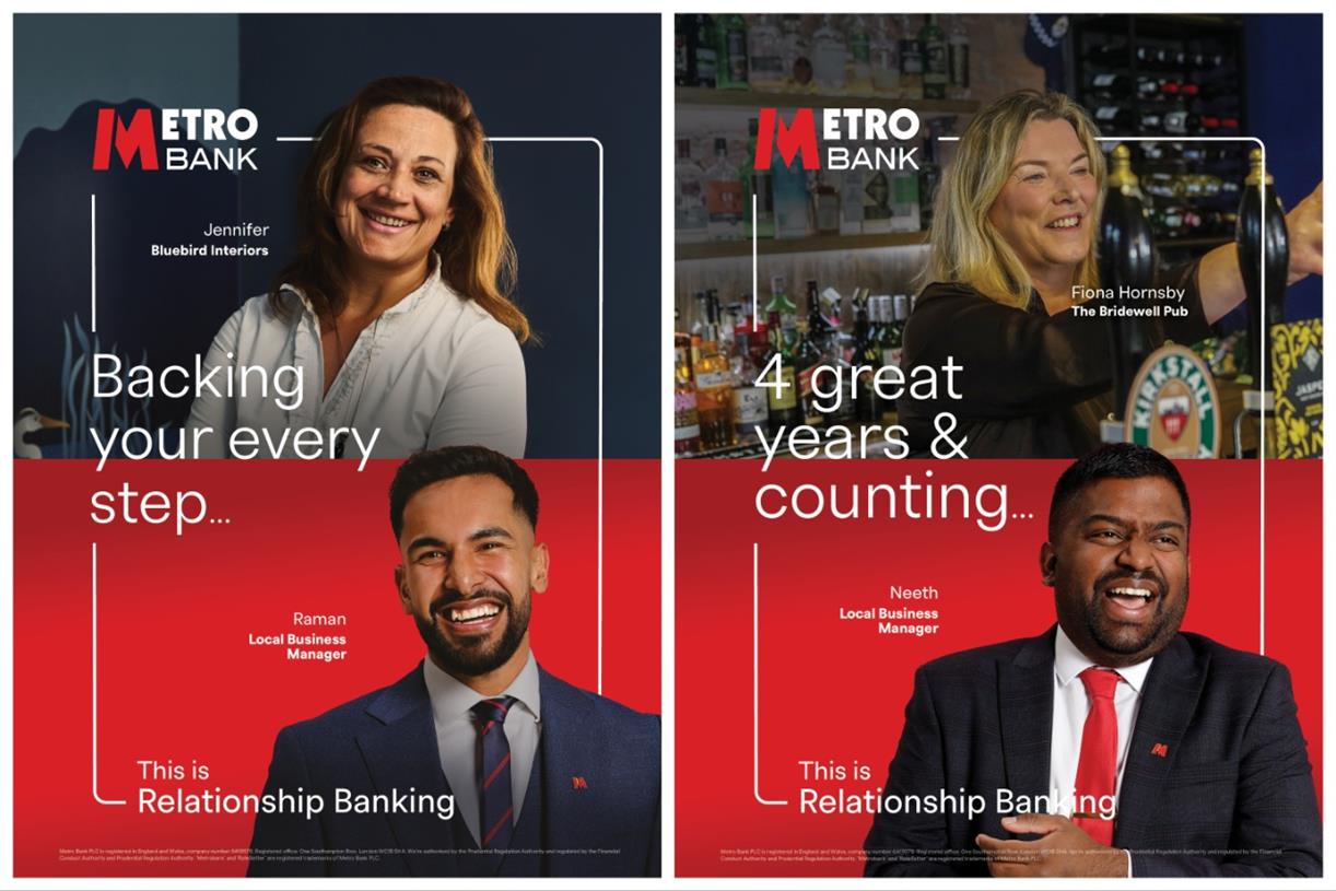 Metro Bank launches new brand positioning focused on 'relationship banking'