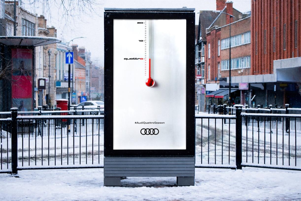Audi outdoor ad takes temperature of the nation