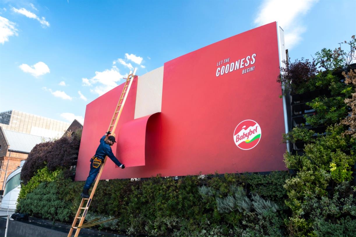 Babybel celebrates summer of sport with peeling billboard