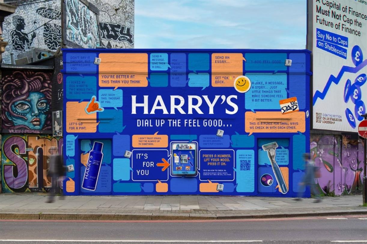 Harry's aims to get men talking with 'Feel Good Hotline'