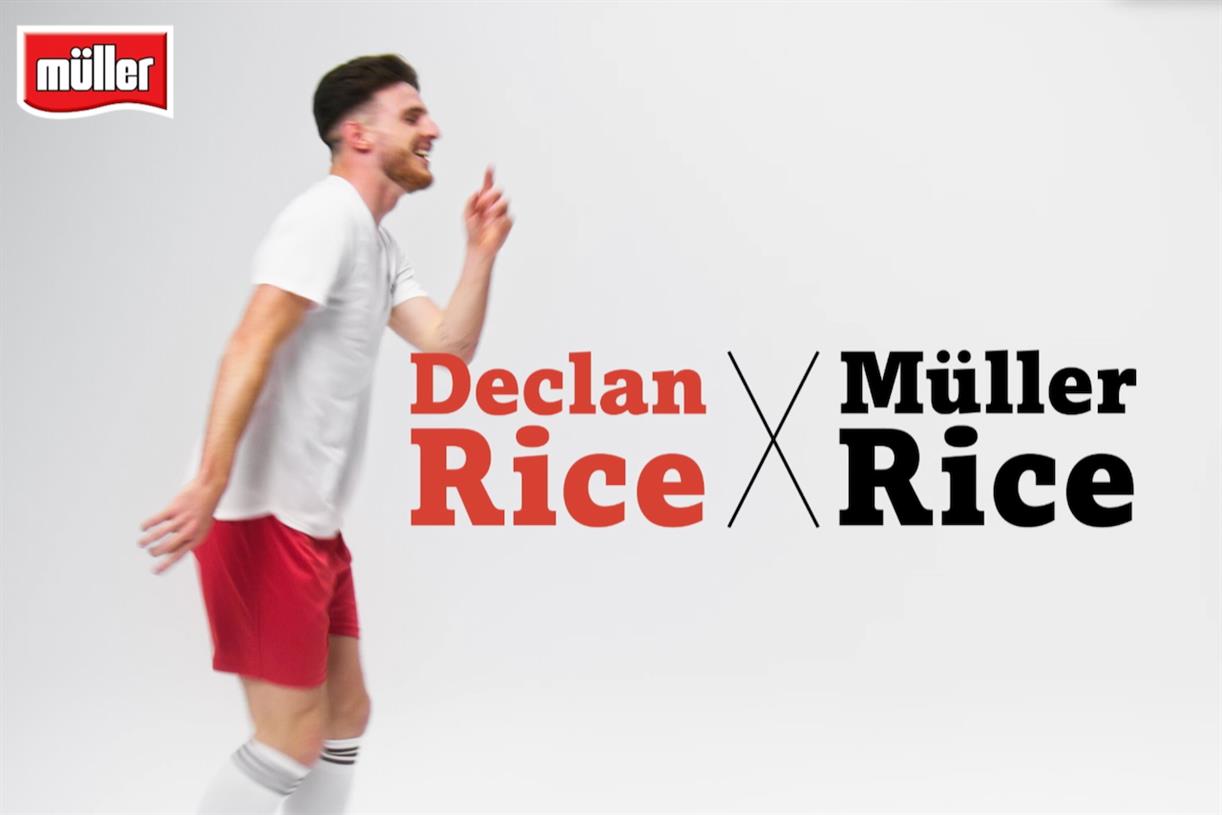 Müller teams up with England's Declan Rice for ‘Rice, rice baby’ ad push