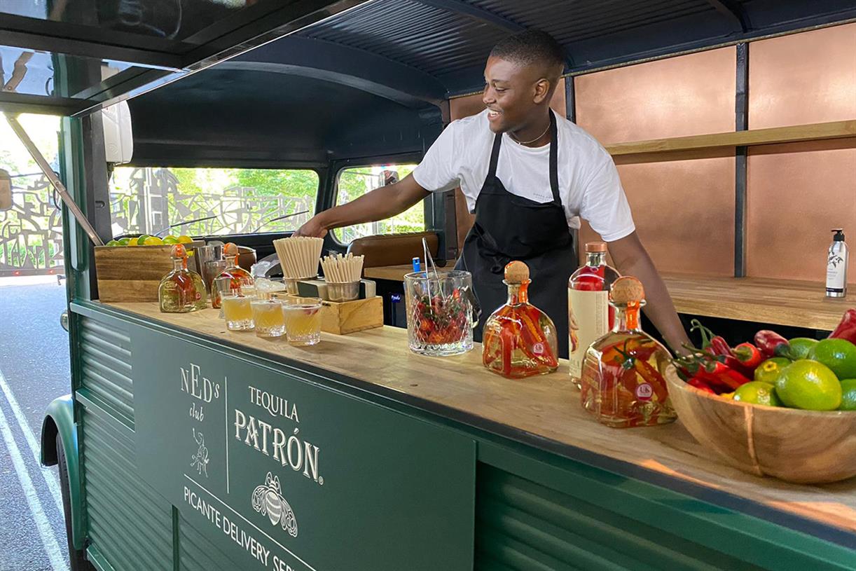 Patron partners Ned's Club for mobile bar | Campaign US