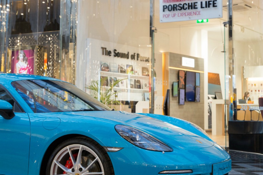 Porsche stages interactive shopping mall popup