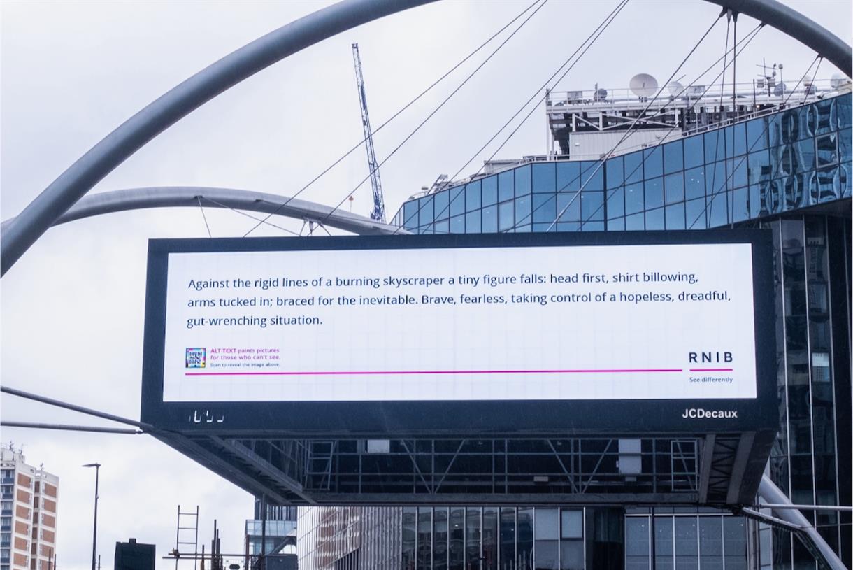 MullenLowe and RNIB use copy-led OOH to stress importance of alt text