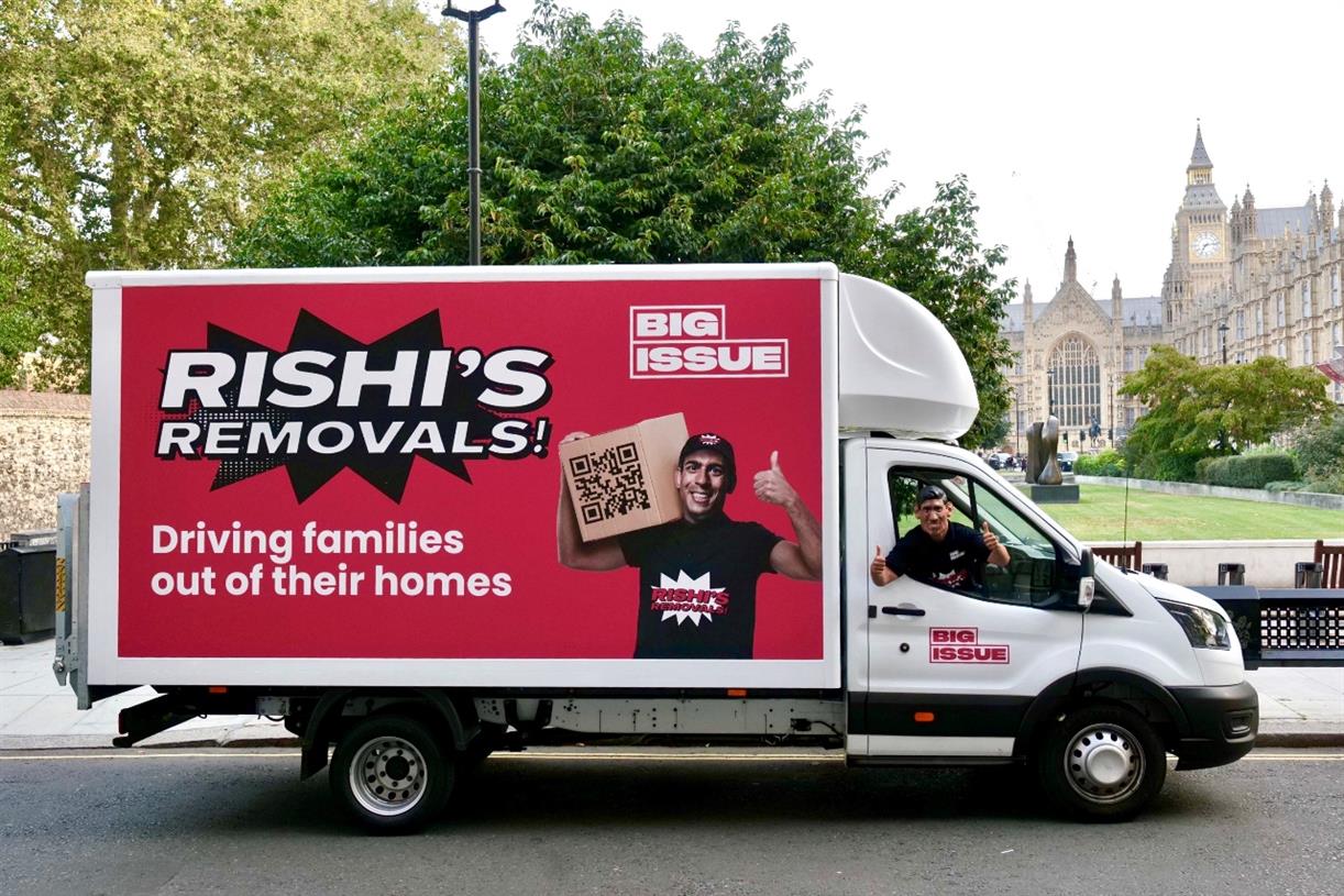 The7stars partners The Big Issue to create 'Rishi’s Removals' van