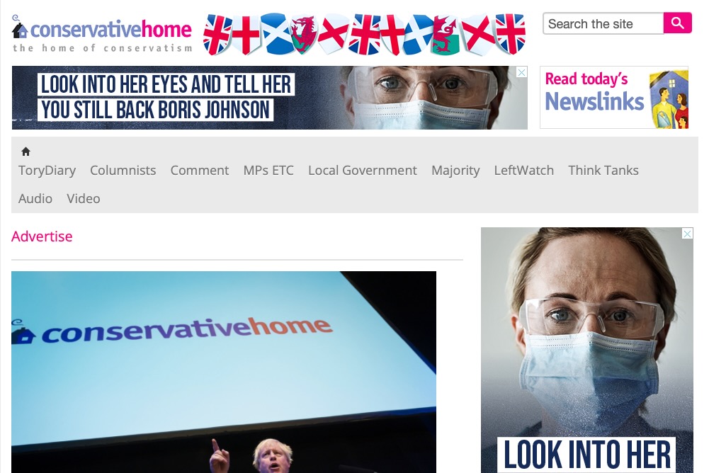 Labour targets Tory voters with Conservative Home website ad takeover