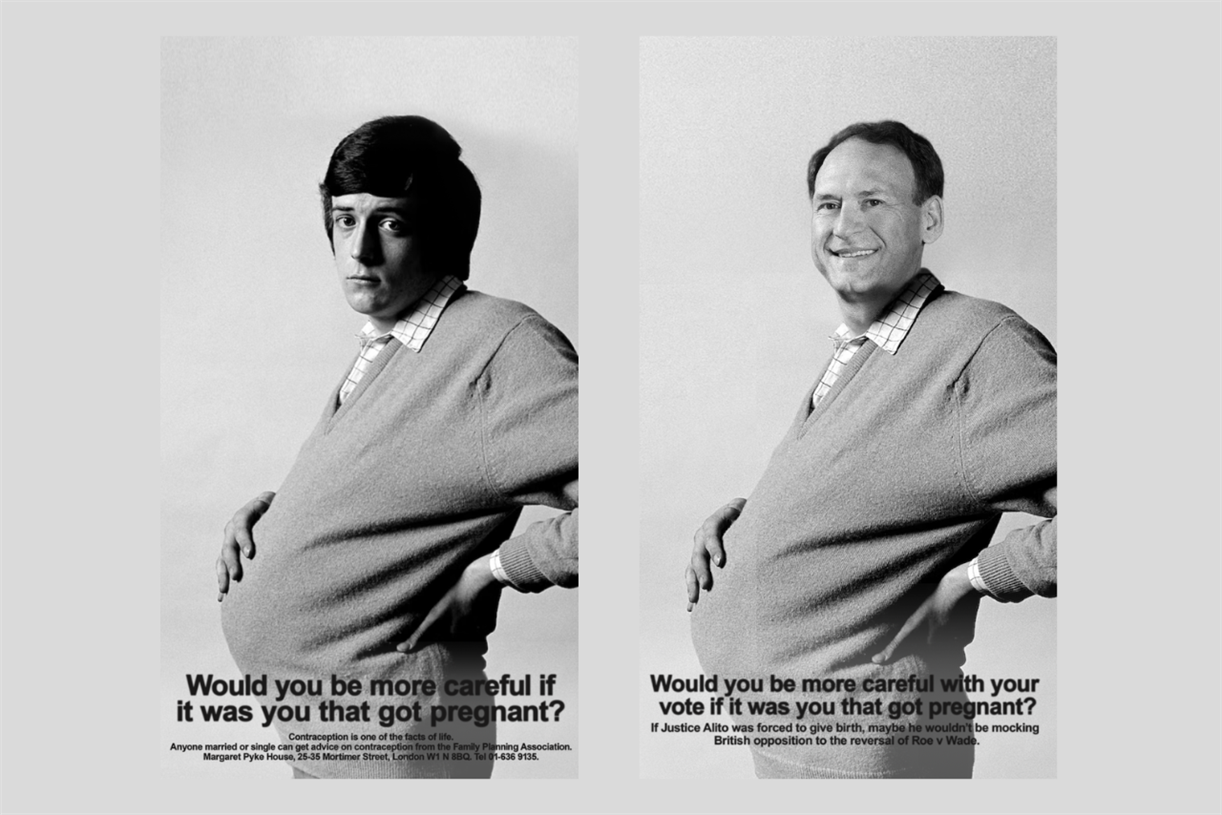 Roe vs Wade: Saatchi & Saatchi recreates famous 'Pregnant man' ad in protest