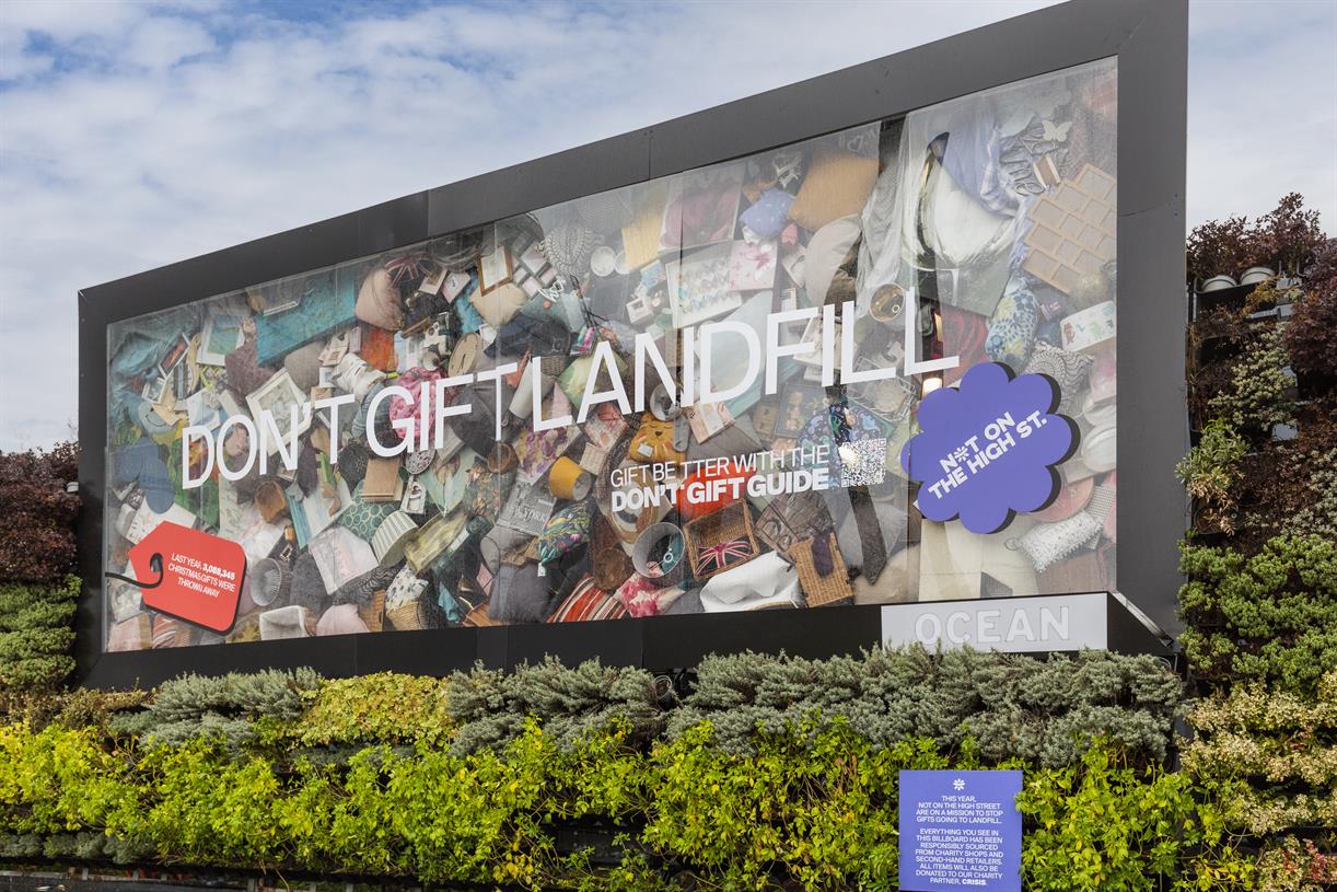 Not On The High Street 3D billboards highlight wasteful Christmas