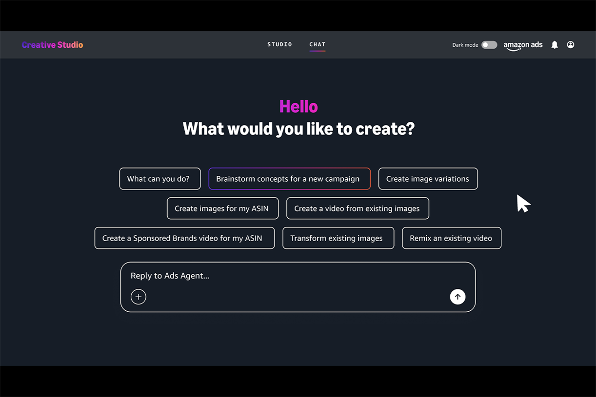 Amazon Ads unveils ‘Creative Agent’ chatbot to create ads