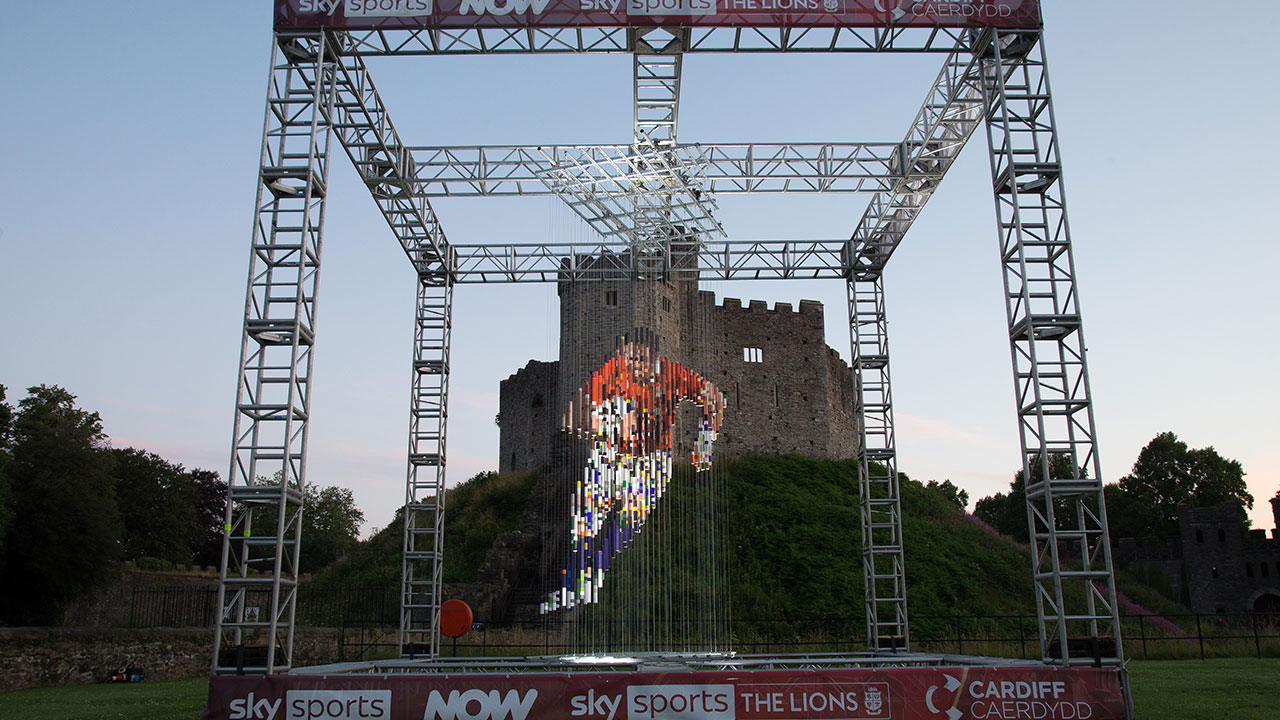 Sky Sports and Now TV create Lions-inspired installation in Cardiff