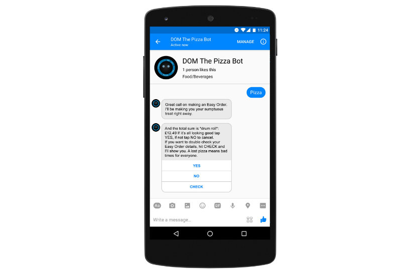 Domino S Matches Pizza Hut With Pizza Ordering Facebook Bot