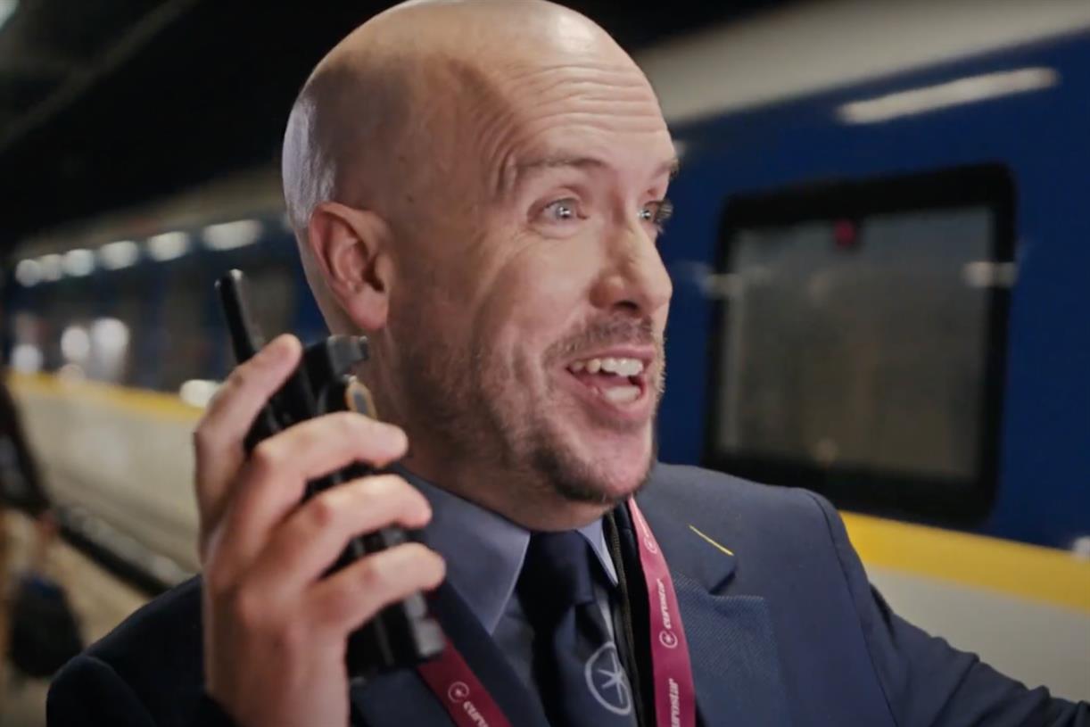 Eurostar TV spot stars comedian Tom Allen as sports-style commentator