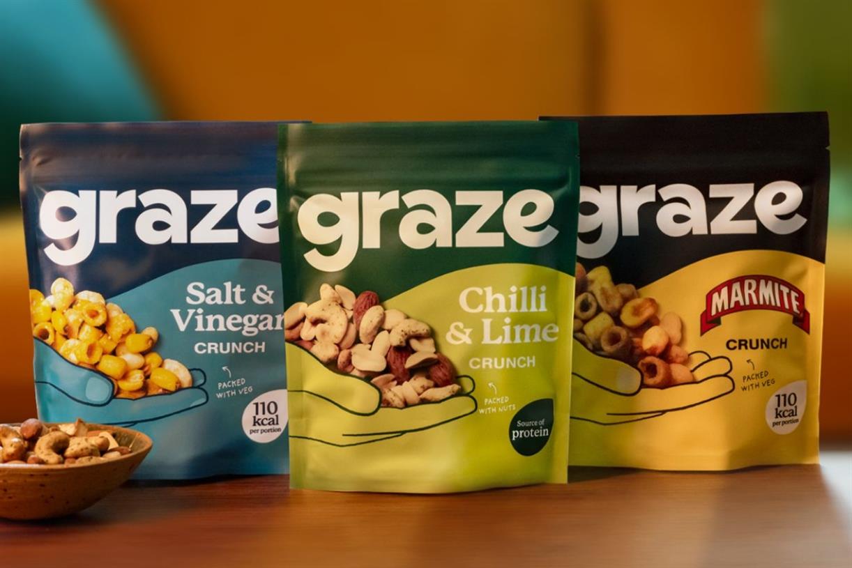 Woman argues with herself over Graze Crunch in first TV ad by Adam & Eve/DDB