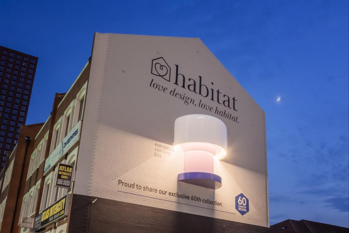 Habitat celebrates 60th anniversary with giant 3D billboards