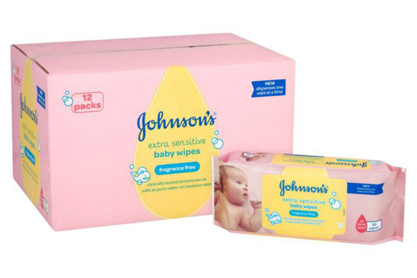 johnsons baby wipes box