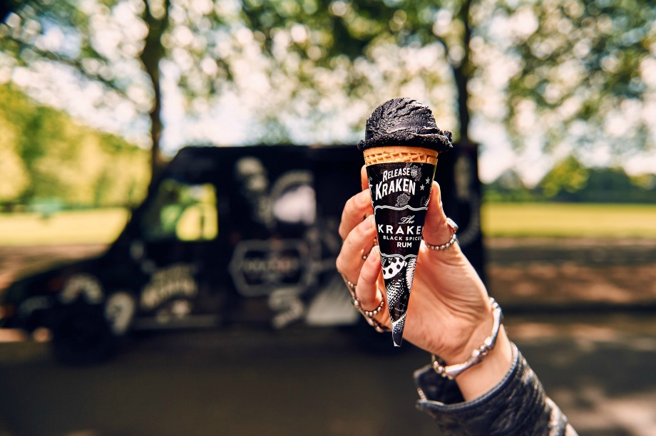 Kraken Rum takes black ice cream on the road in pictures