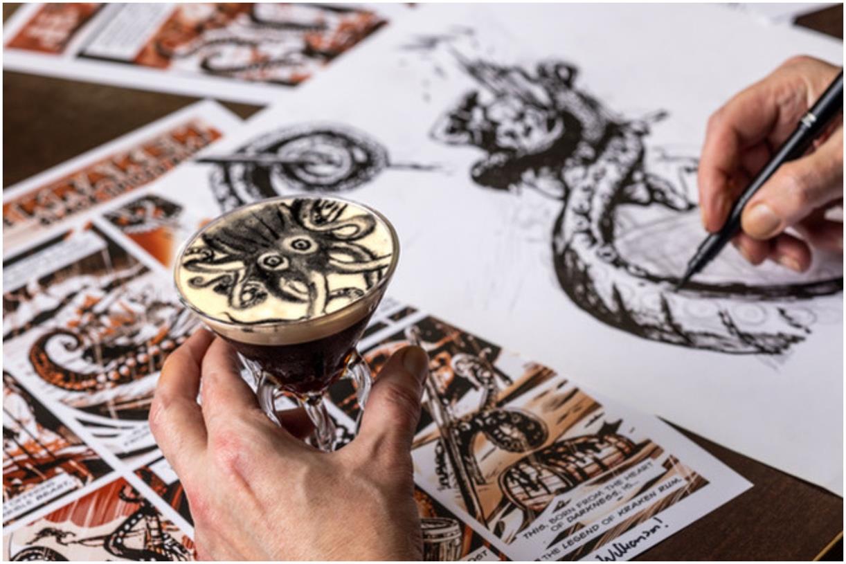 The Kraken Rum hosts pop-up gallery where guests will drink the art