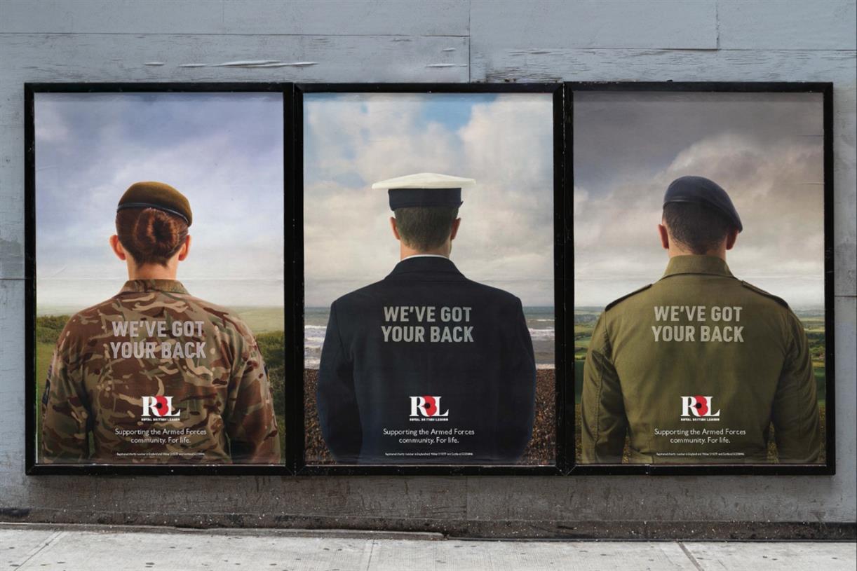 Royal British Legion 'backs' the Armed Forces community in OOH ads