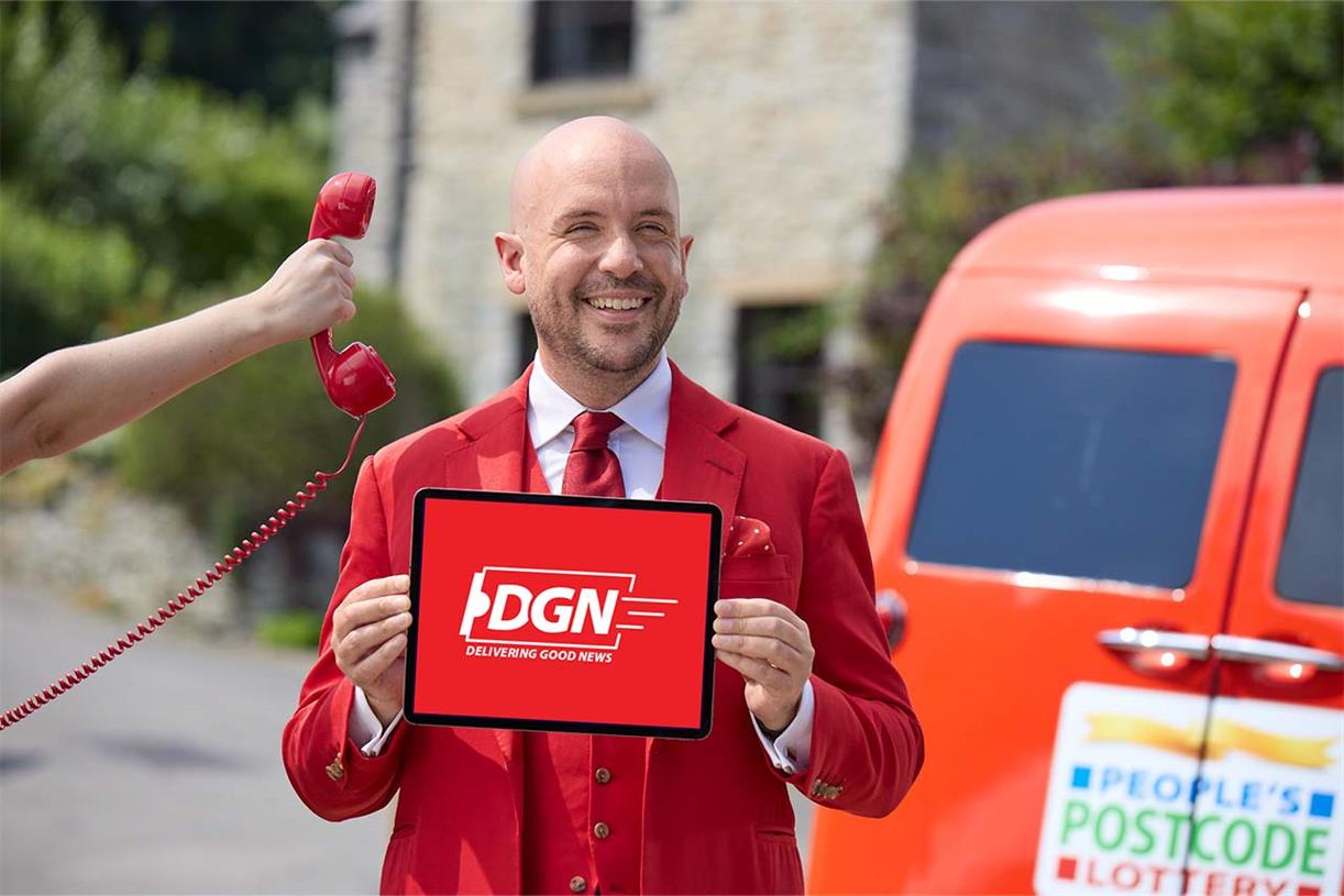 People’s Postcode Lottery ad sends Tom Allen on tour in a red van